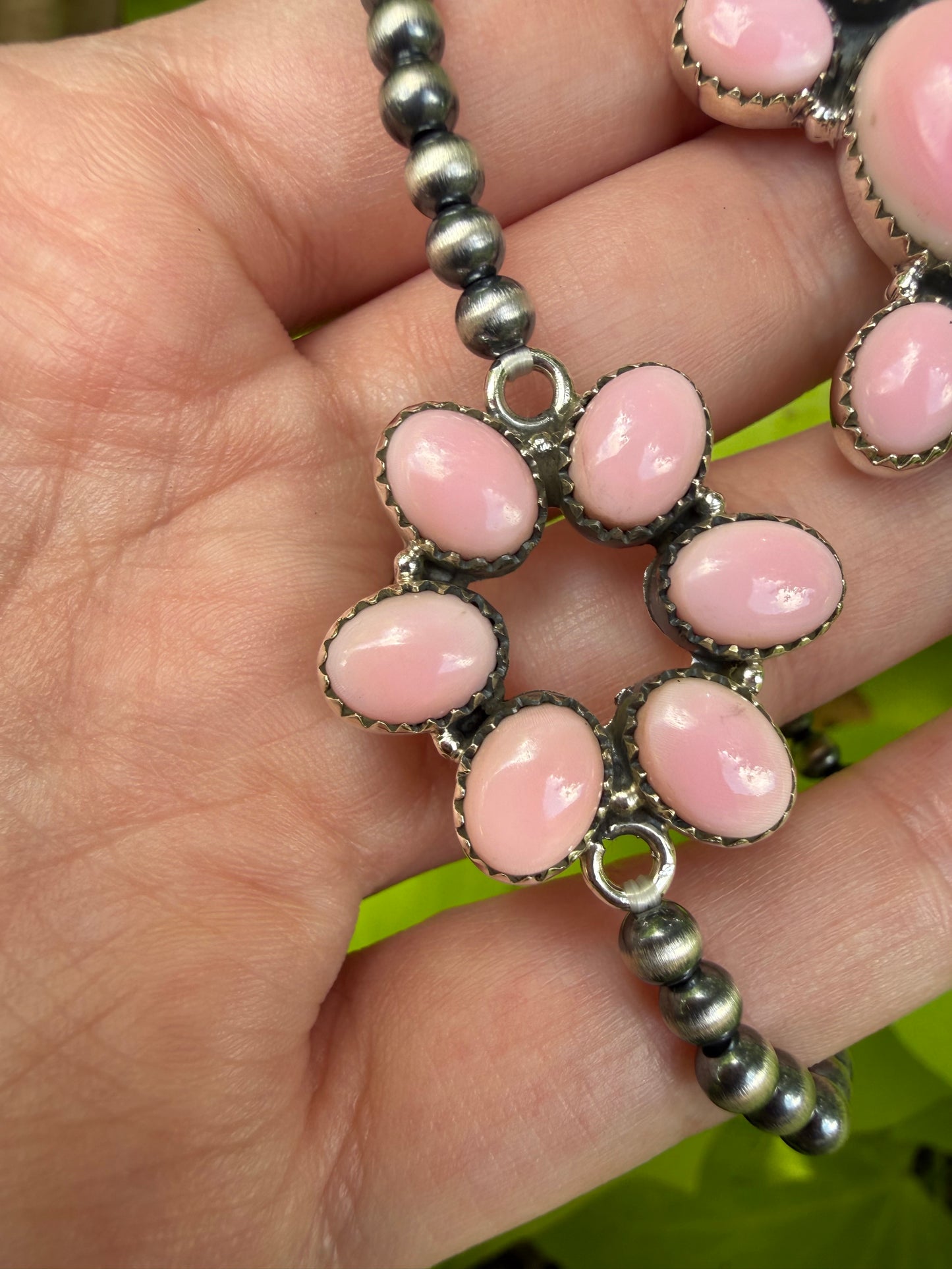 Pink Conch Desert Pearl Sterling Silver Bracelet