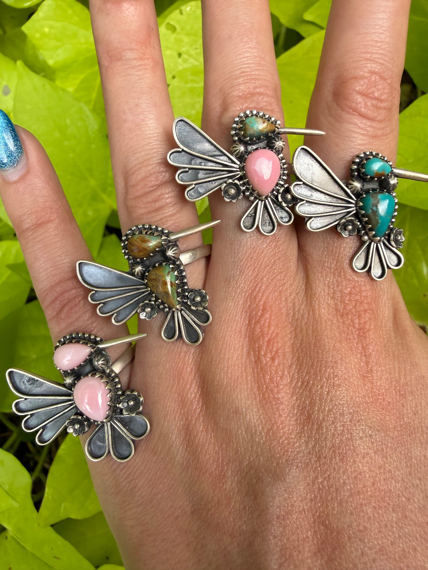 Hummingbird Sterling silver Adjustable Rings