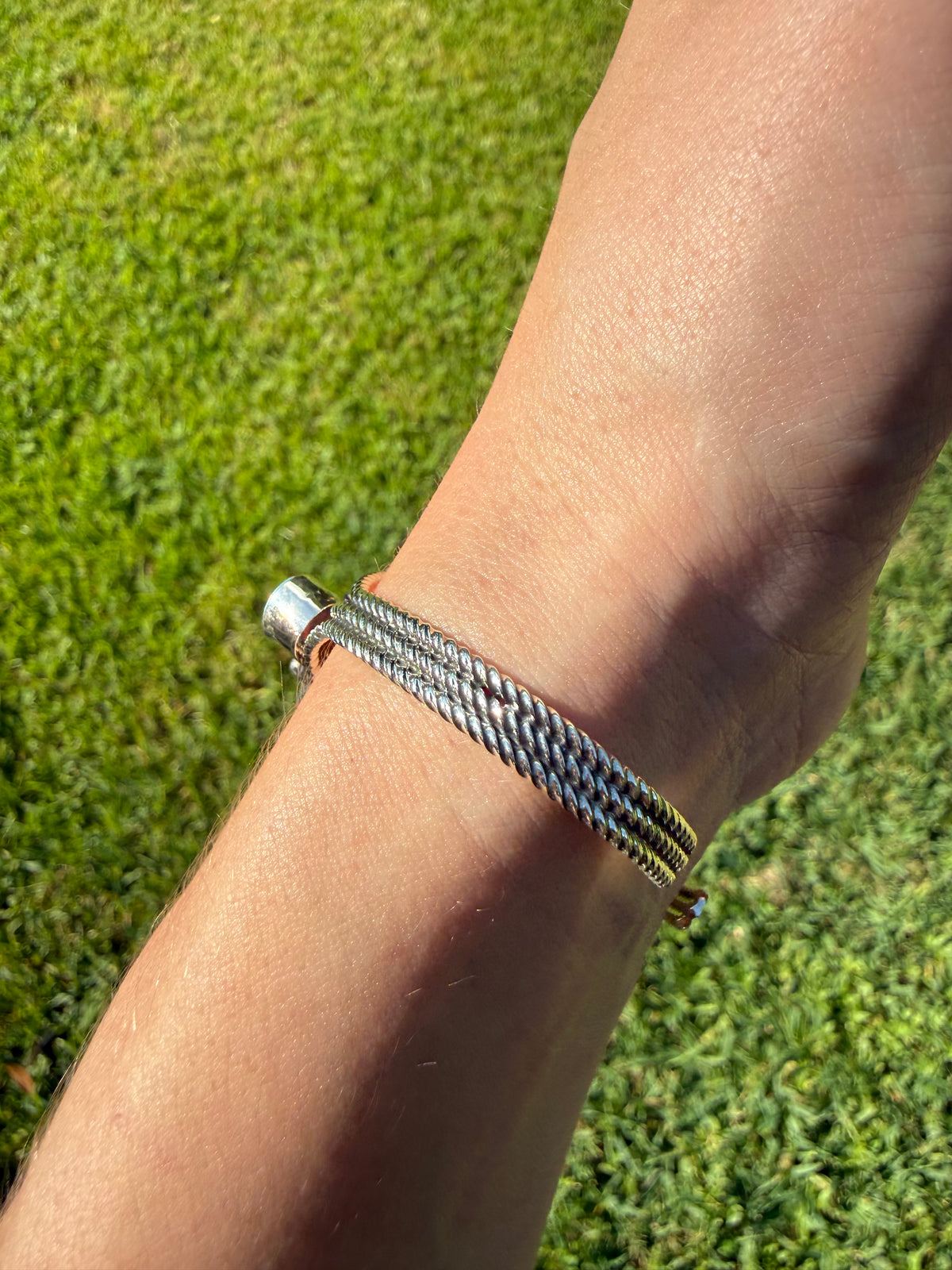 Navajo Turquoise Barrel Racer Horse Sterling Silver Cuff Bracelet