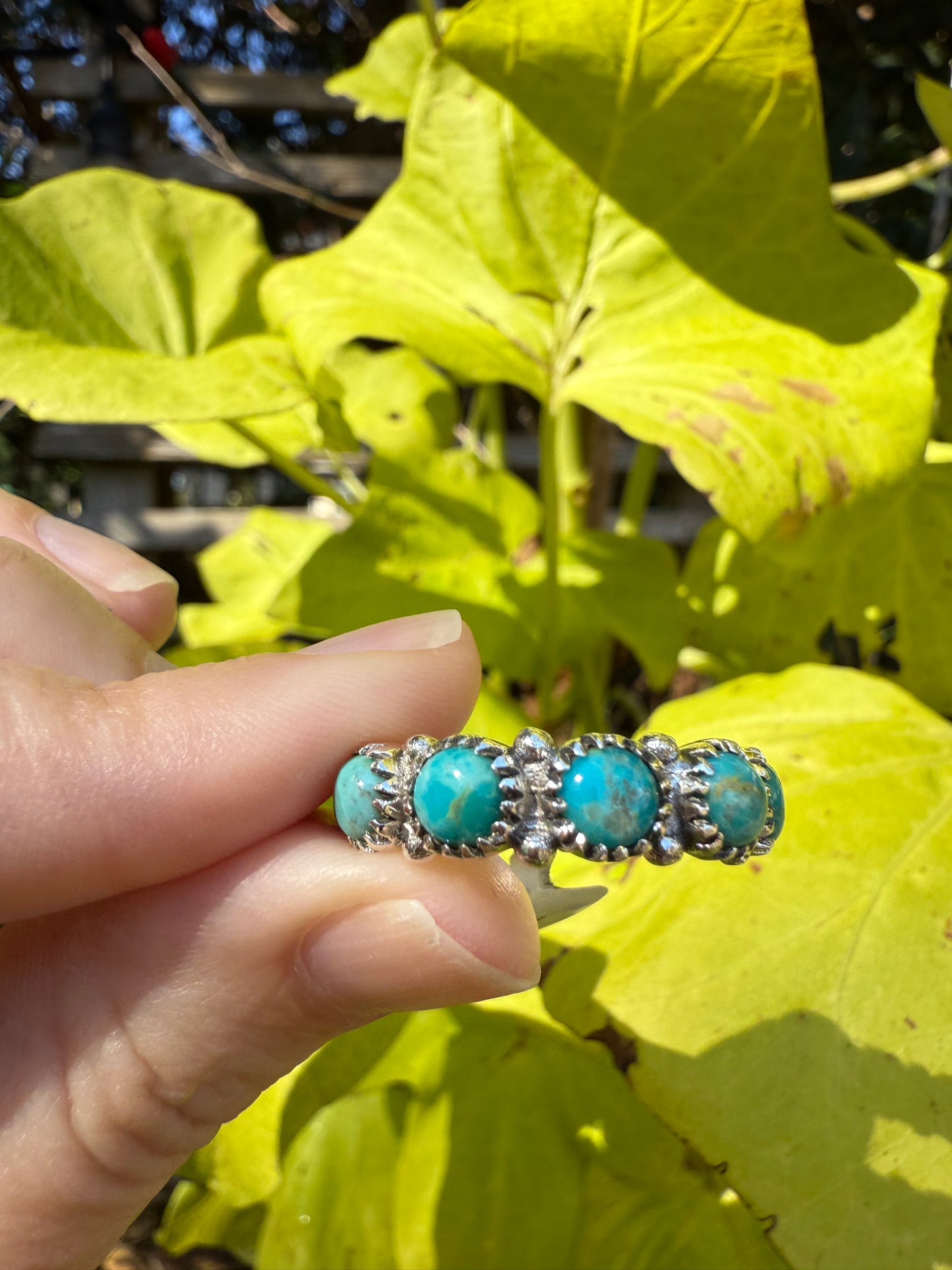 Turquoise Infinity Sterling Silver 925 Ring