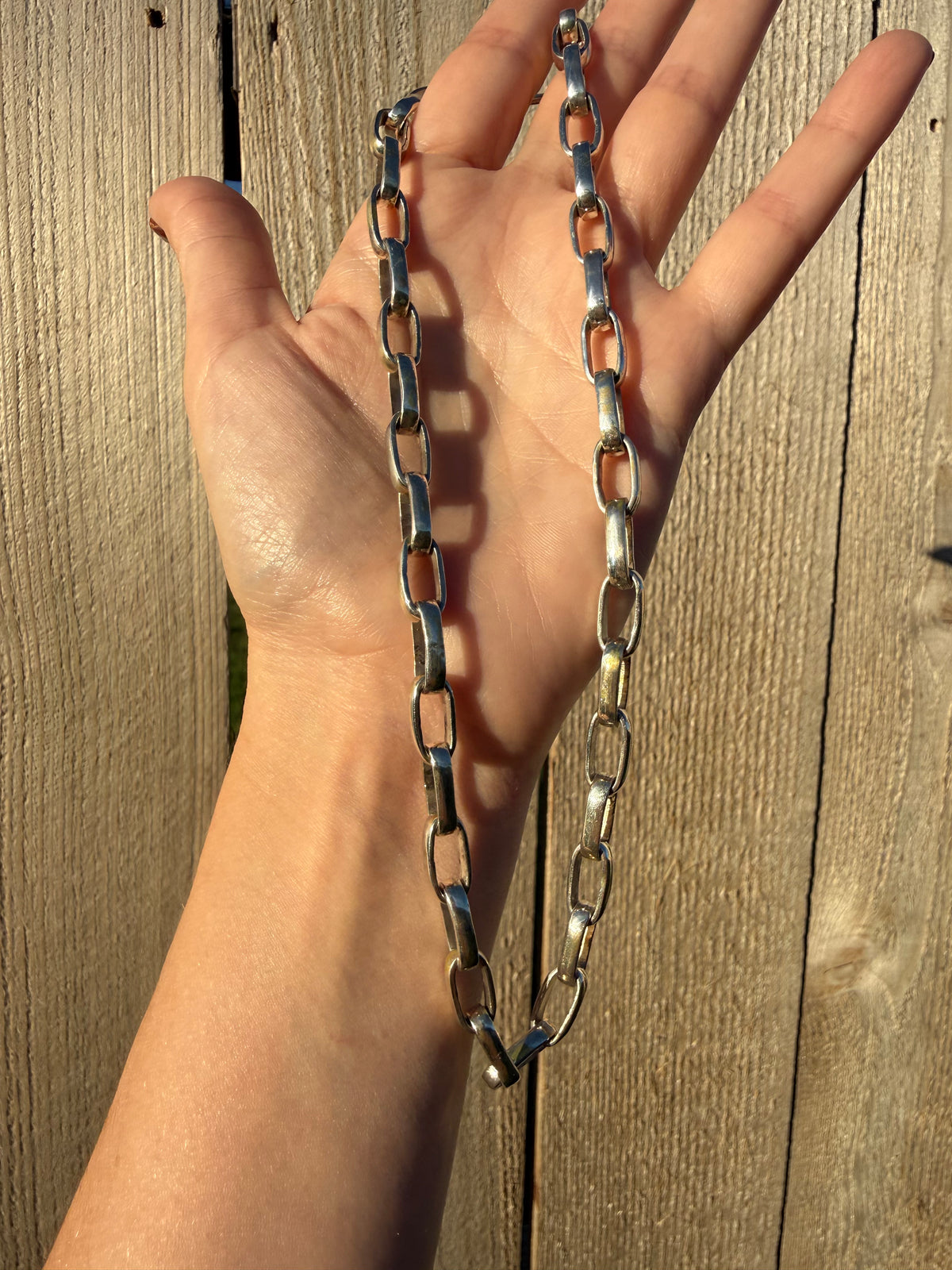 Navajo Chimney Butte Sterling Silver Chain Necklace