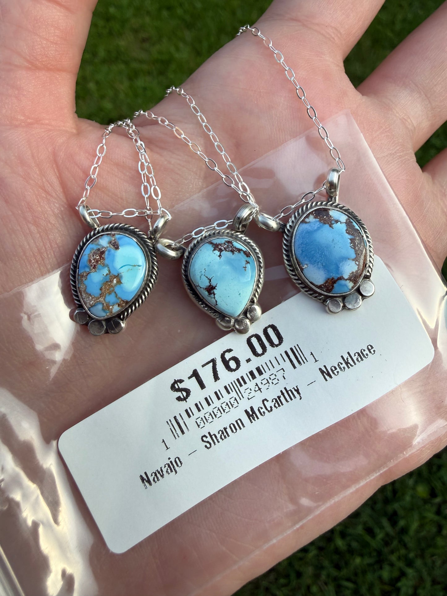 Navajo Golden Hills Turquoise Everyday Dainty Sterling Silver Necklace