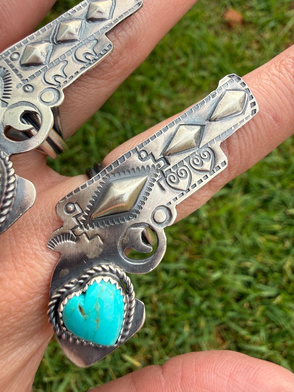 Navajo Pistol Sterling Silver Adjustable Ring