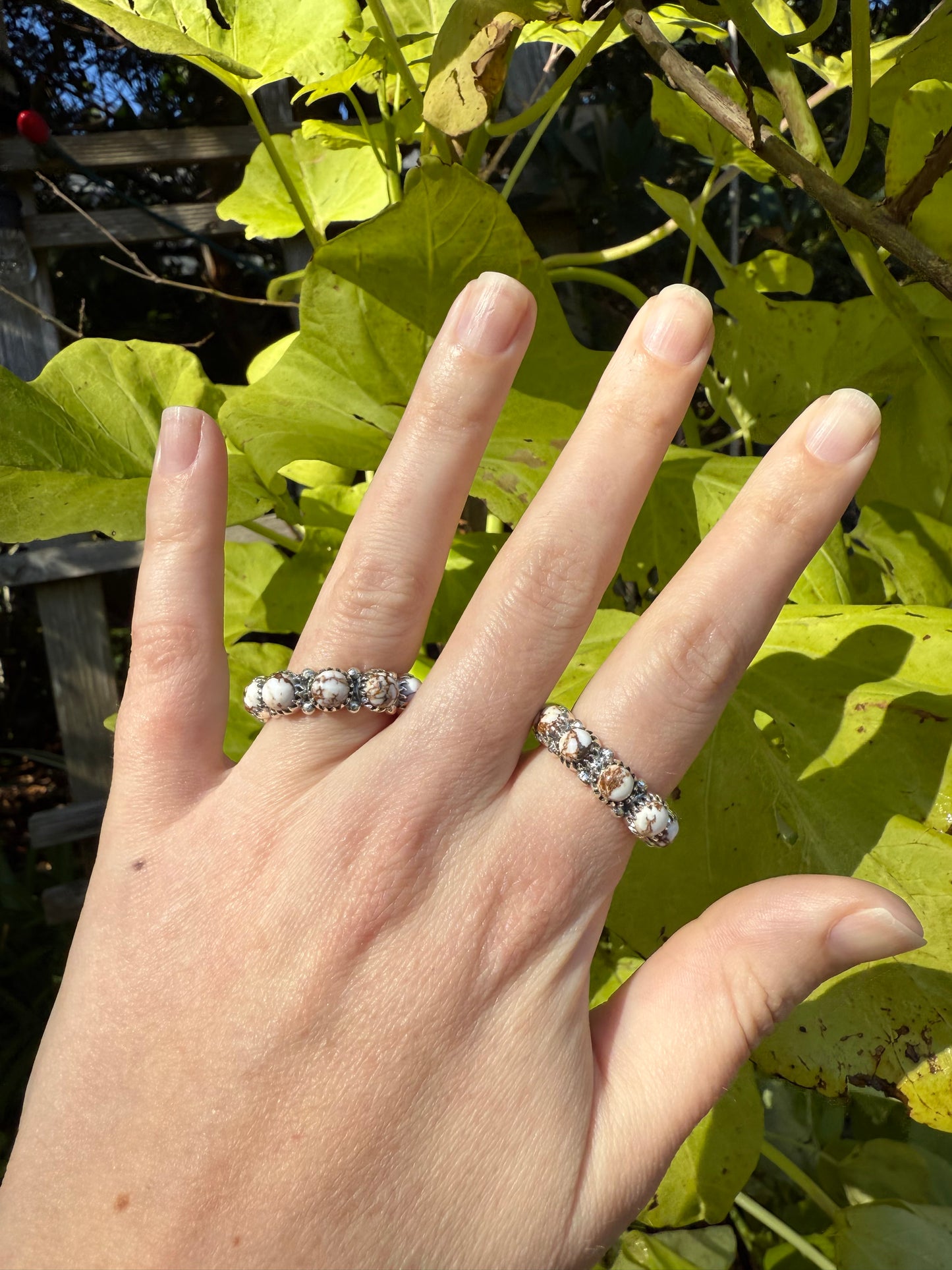 Wild Horse Turquoise Infinity Sterling Silver 925 Ring