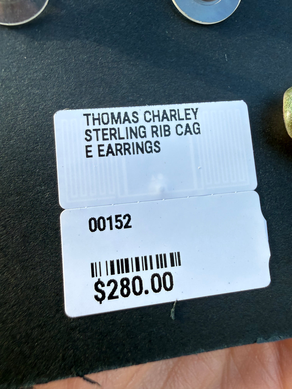 Navajo Full Sterling Silver Bar Earrings by Thomas Charley