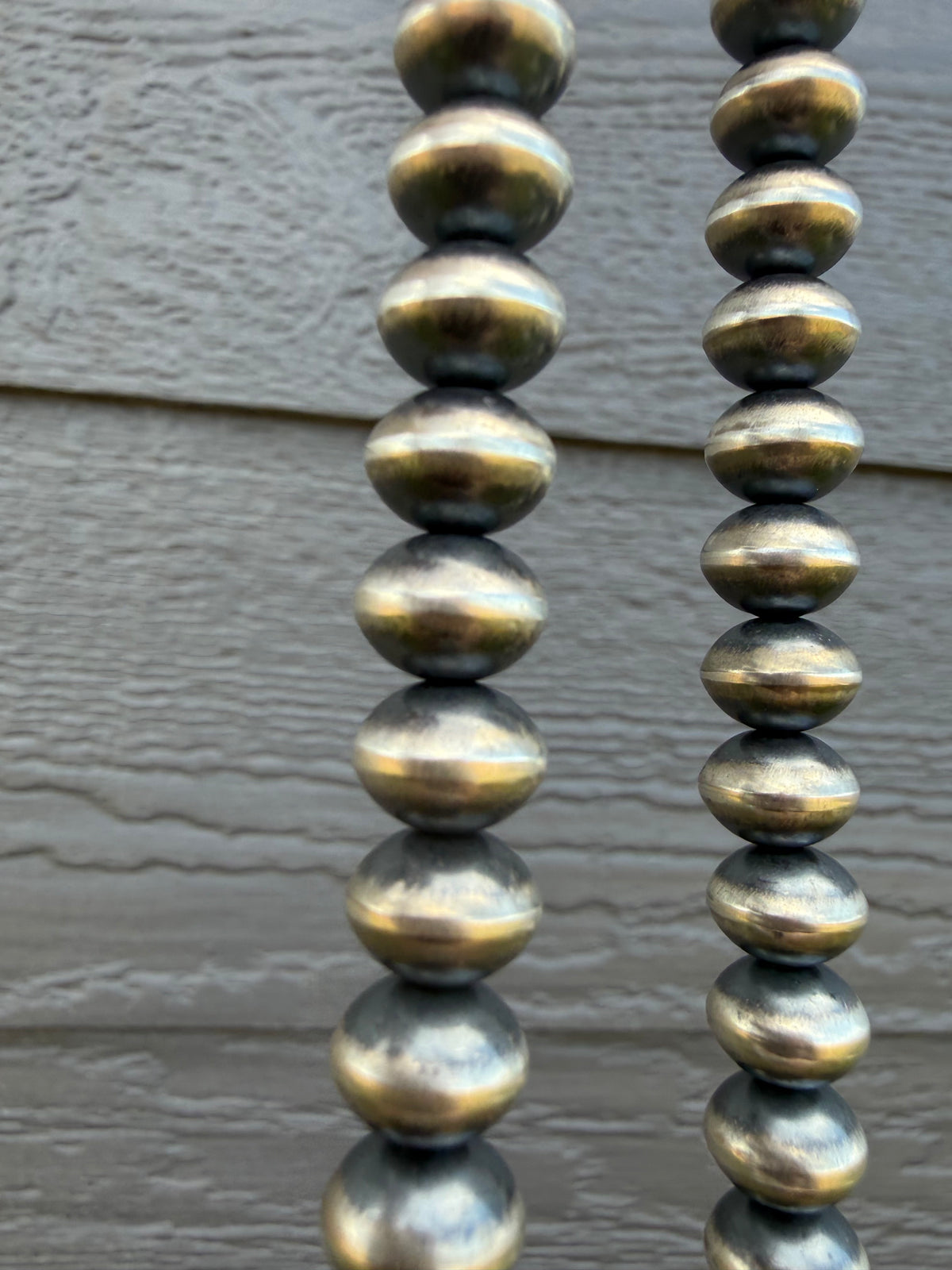 Navajo Pearl 20 Inch 10 MM Sterling Silver Handmade Necklace