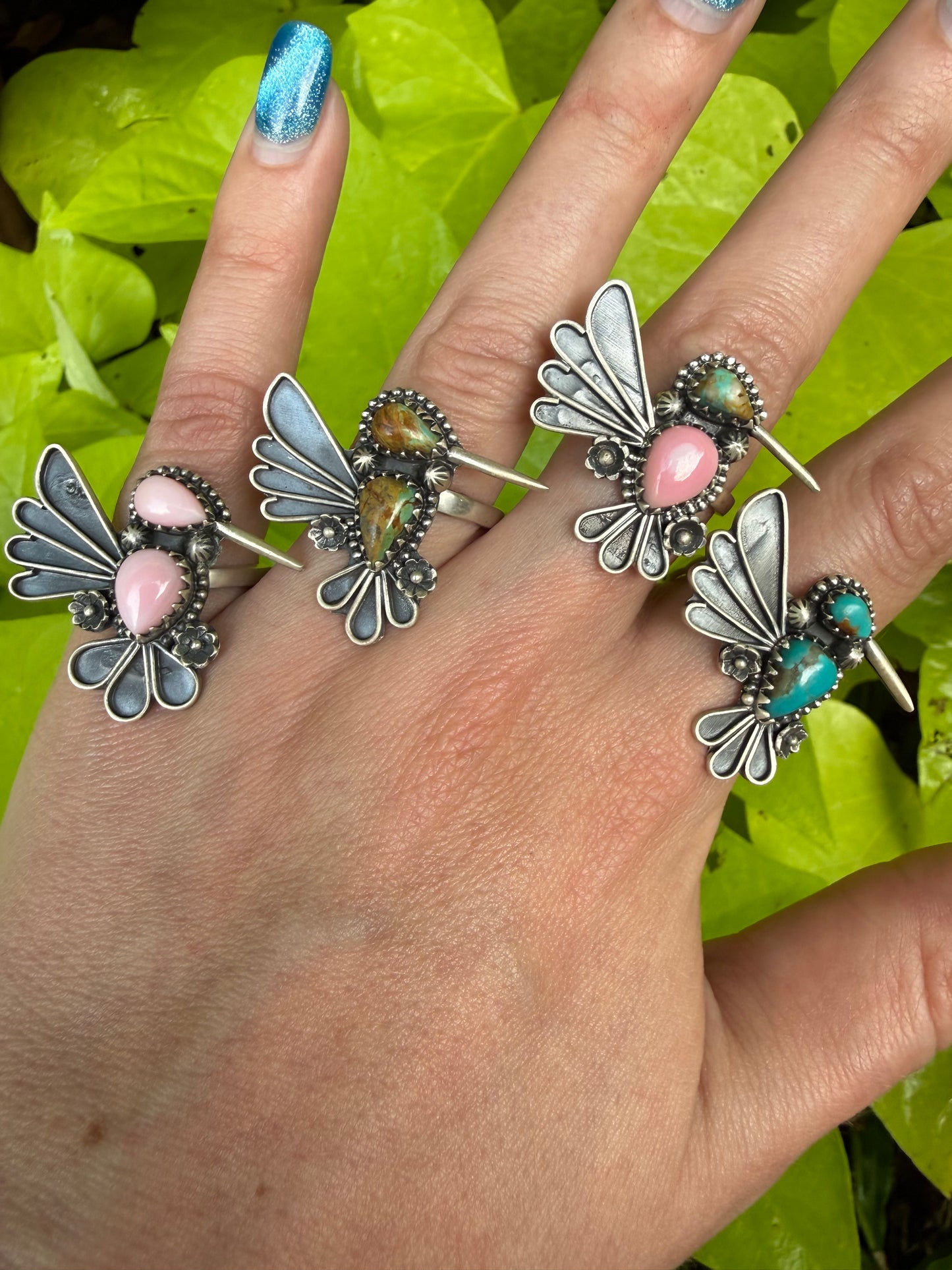 Hummingbird Sterling silver Adjustable Rings