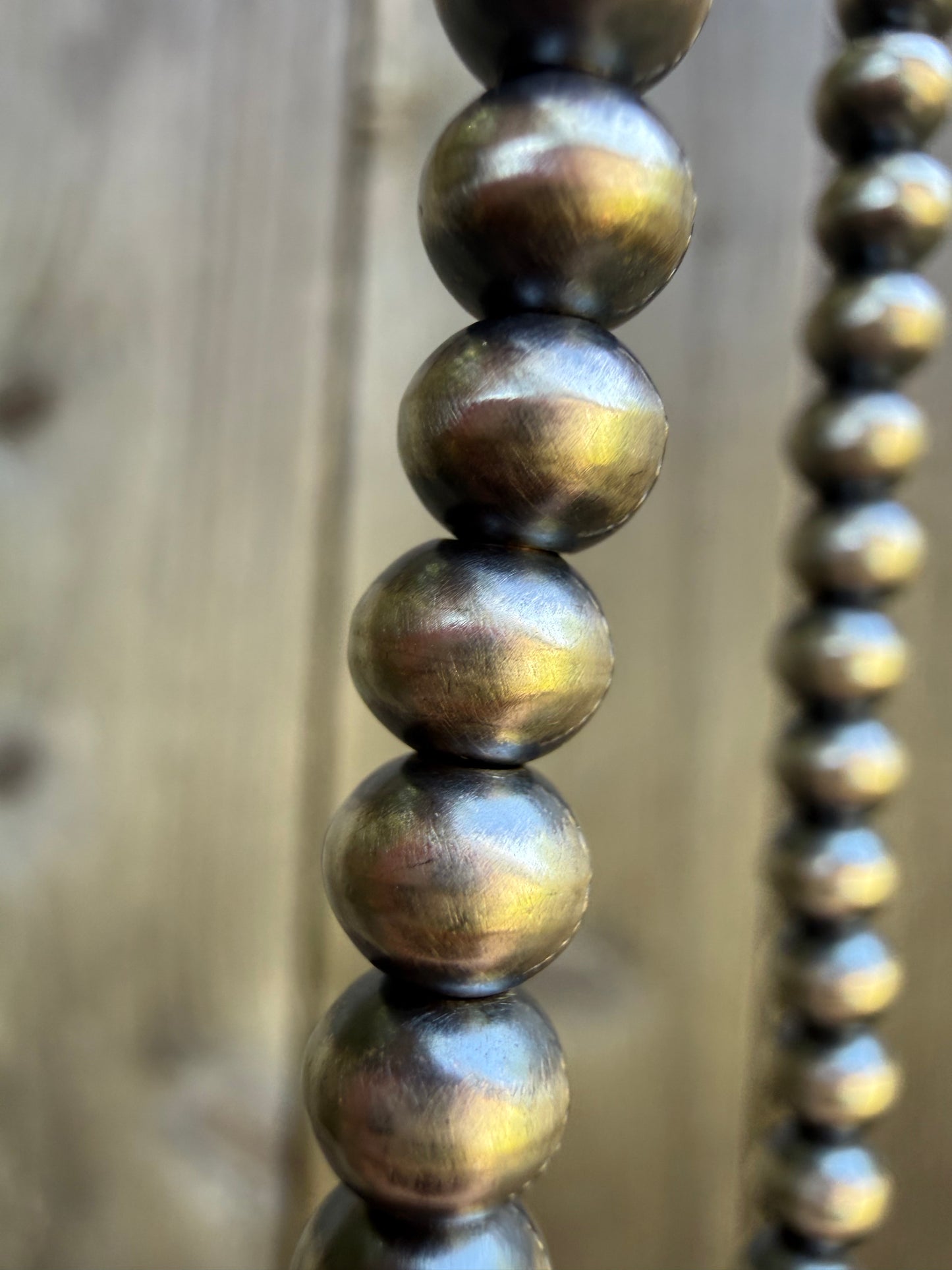 Navajo 6MM Handmade Sterling Silver Pearl Necklace