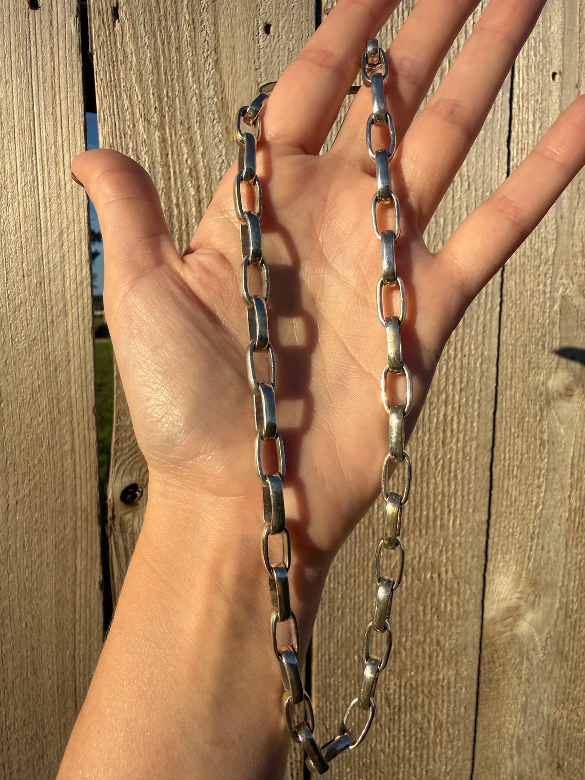 Navajo Chimney Butte Sterling Silver Chain Necklace