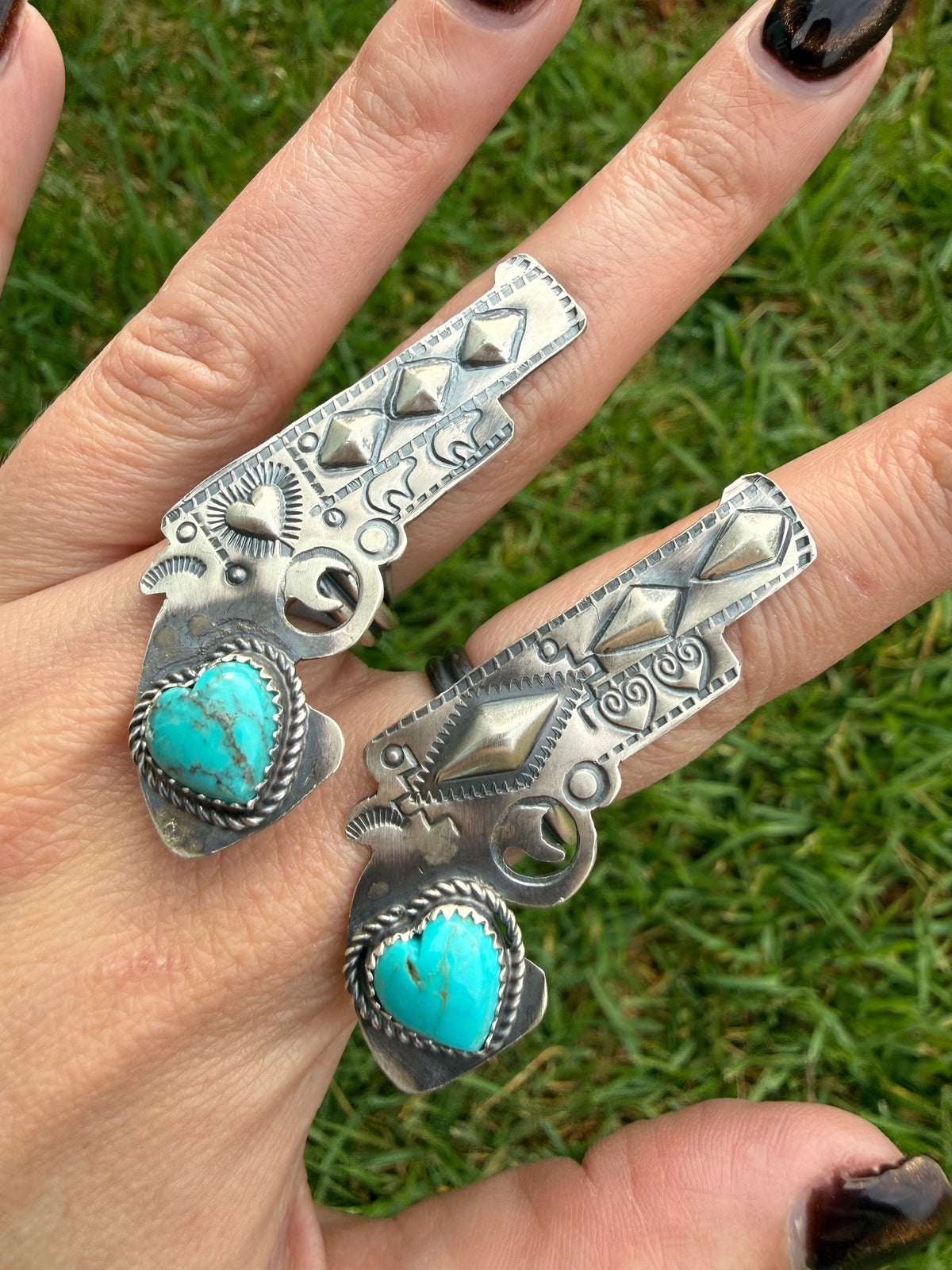 Navajo Pistol Sterling Silver Adjustable Ring