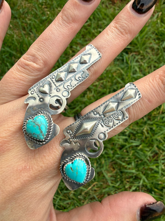 Navajo Pistol Sterling Silver Adjustable Ring
