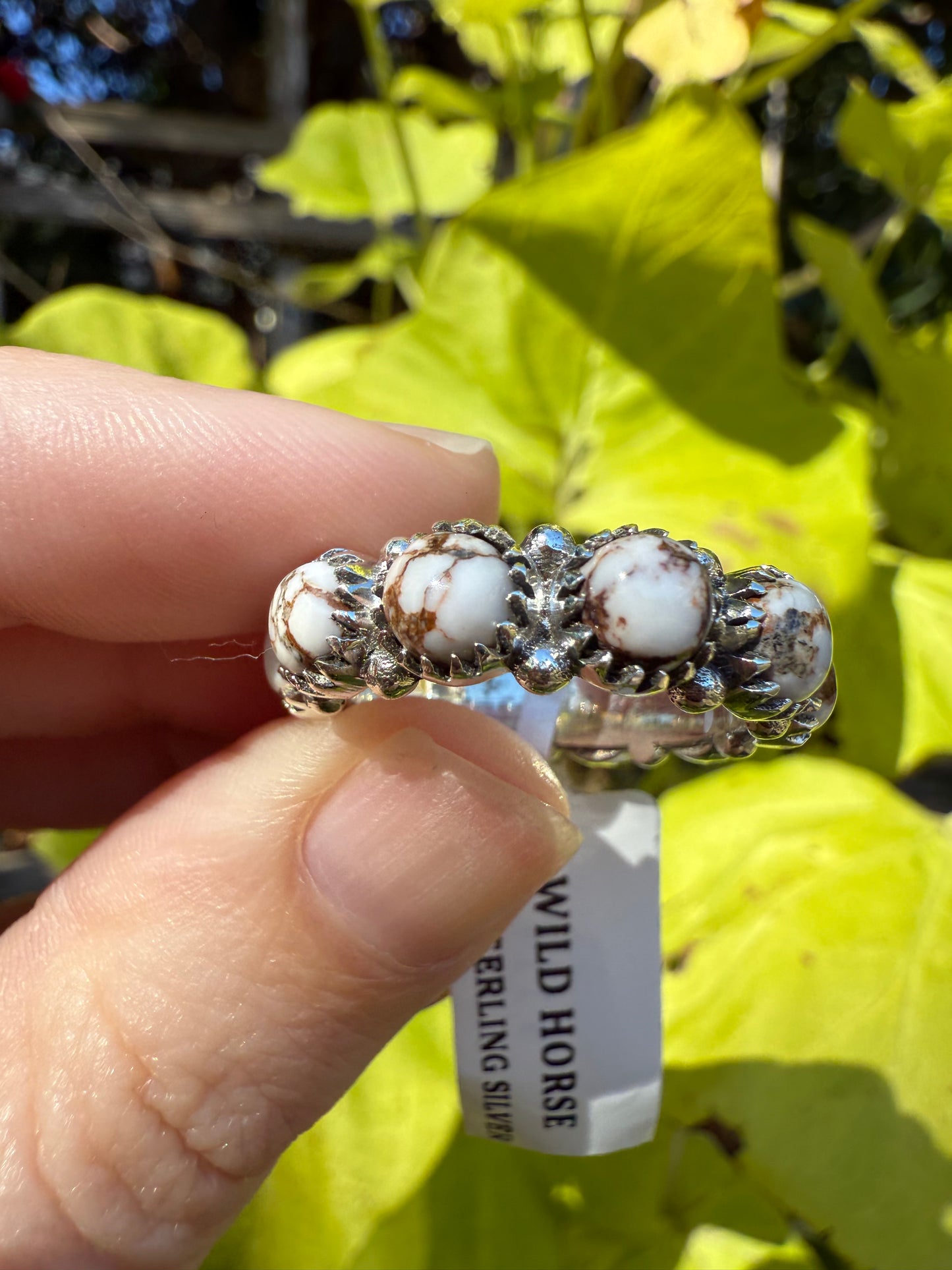Wild Horse Turquoise Infinity Sterling Silver 925 Ring