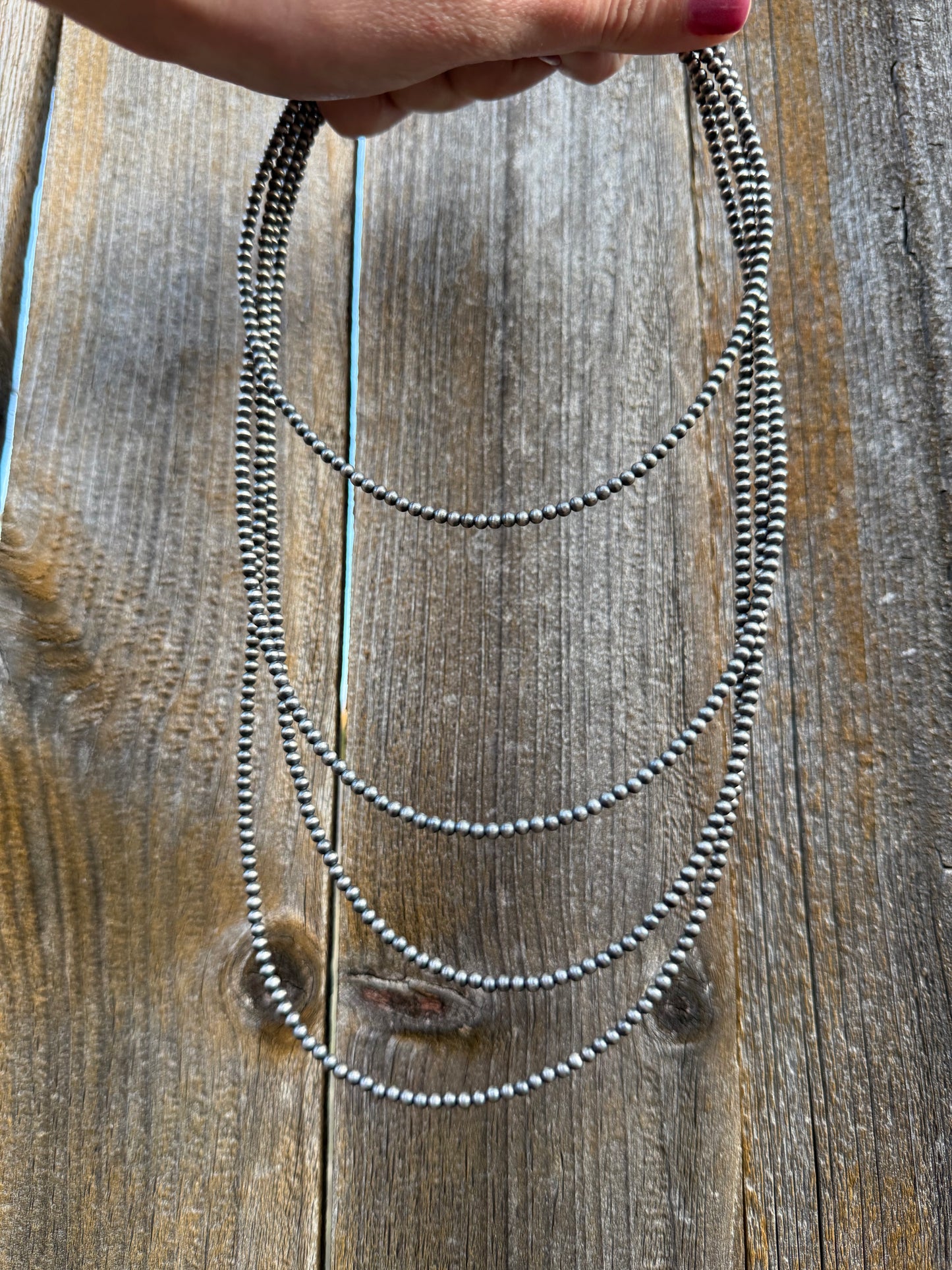 3MM Desert Pearl Sterling Silver 925 Necklace