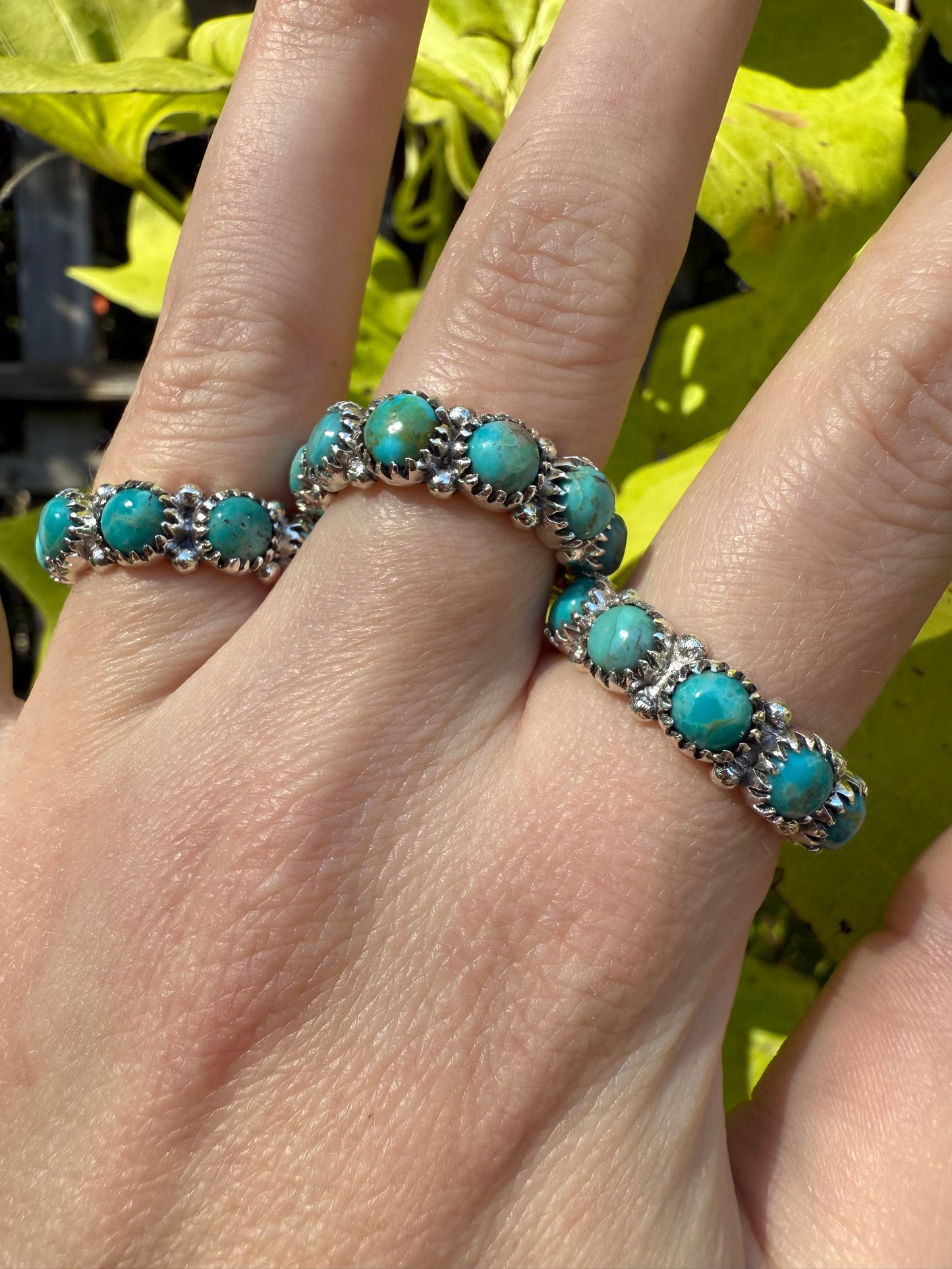 Turquoise Infinity Sterling Silver 925 Ring