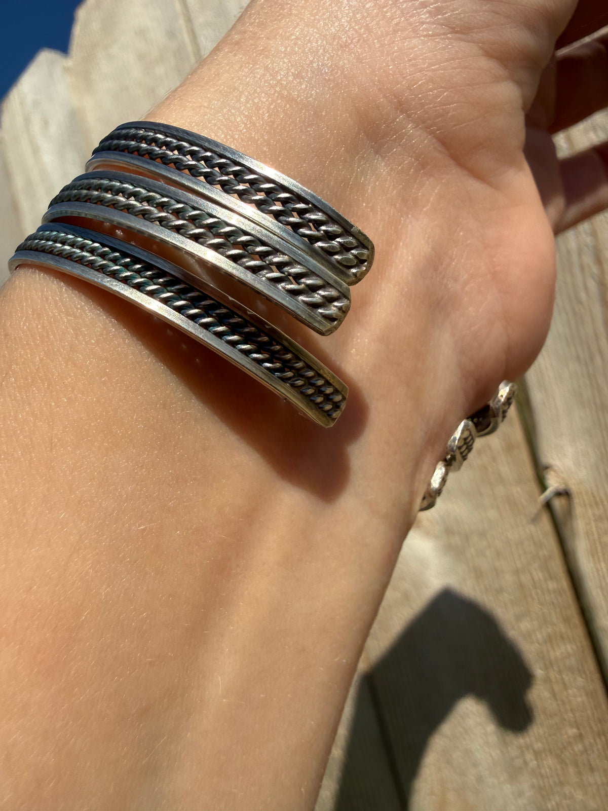 Navajo Turquoise Dainty Star Sterling Silver Cuff Bracelet