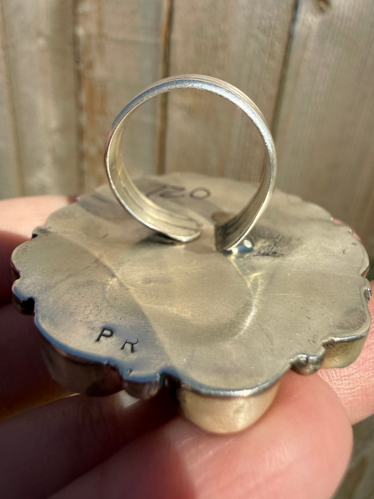 Navajo Multi Stone Big Statement Full Flower Cluster Adjustable Sterling Silver Ring