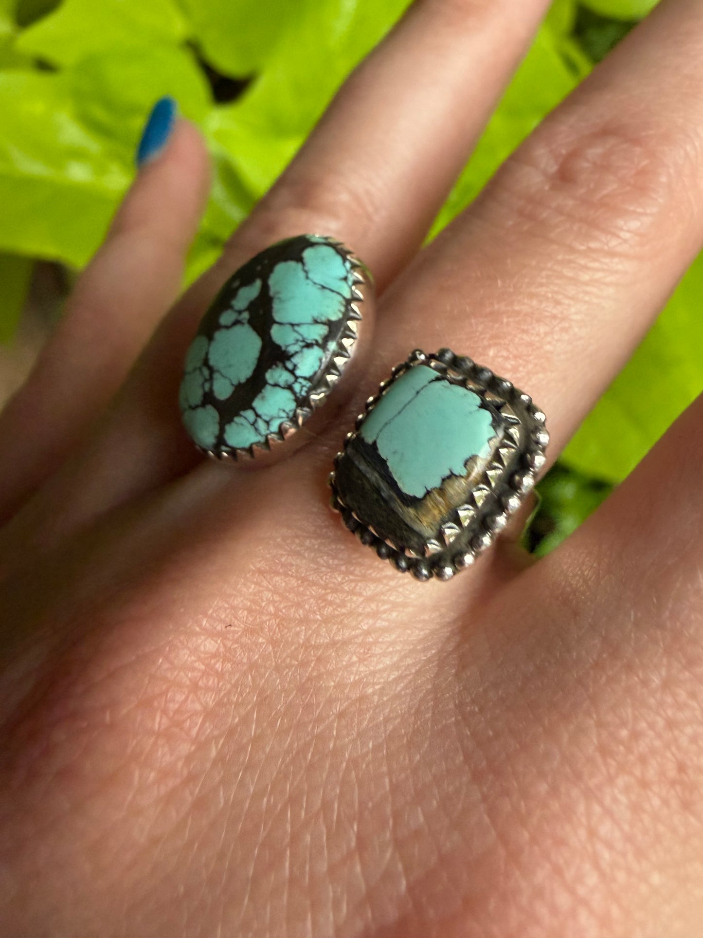 Blue Moon Turquoise Sterling Silver Floater Ring