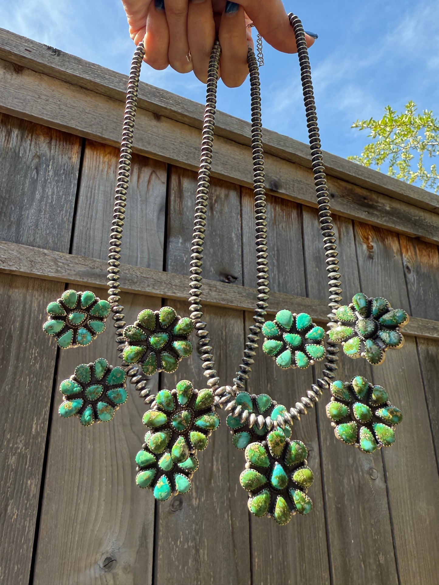 Full Flower Statement Saucer Desert Pearl Necklace