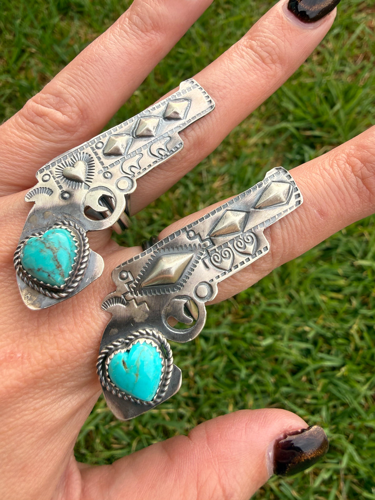 Navajo Pistol Sterling Silver Adjustable Ring