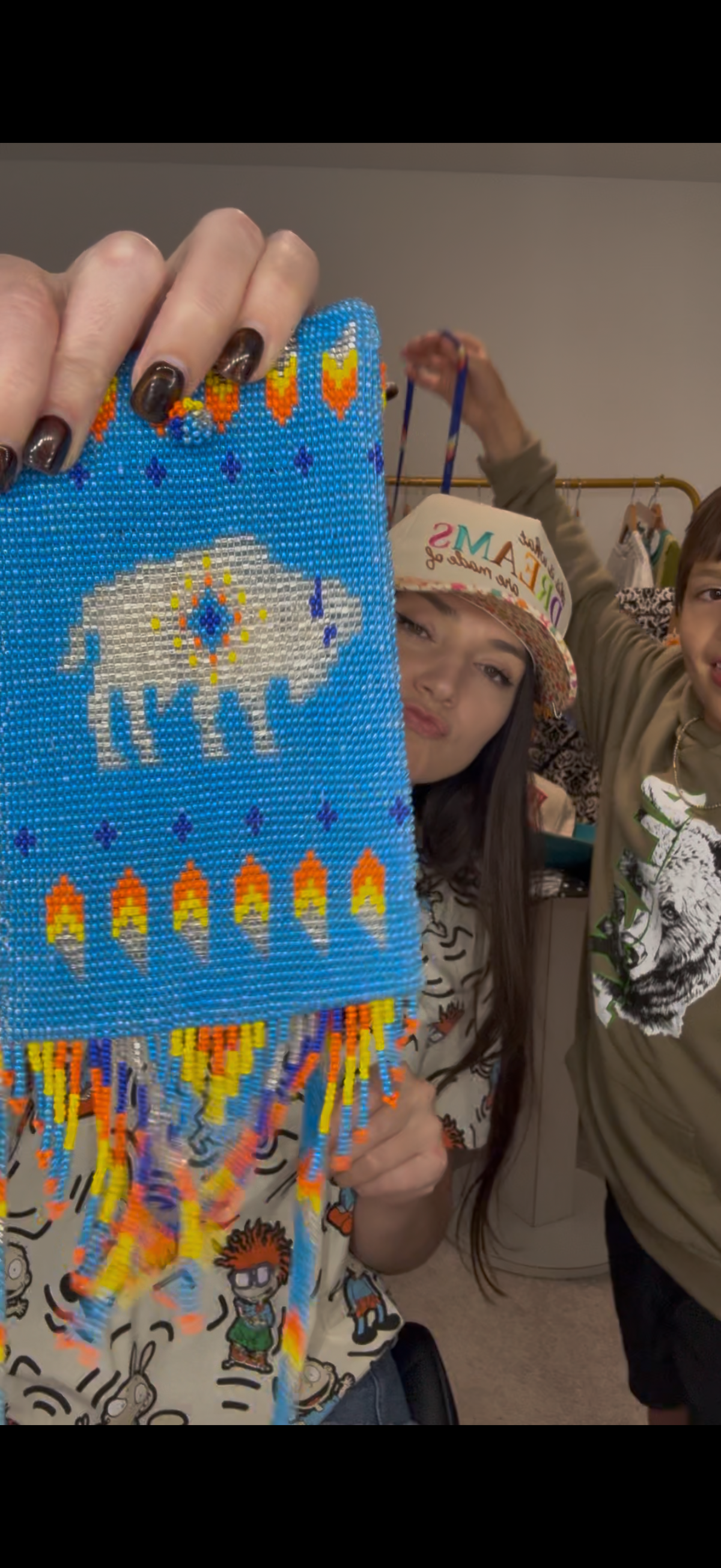 Native Beadwork Buffalo Handmade Crossbody Bag