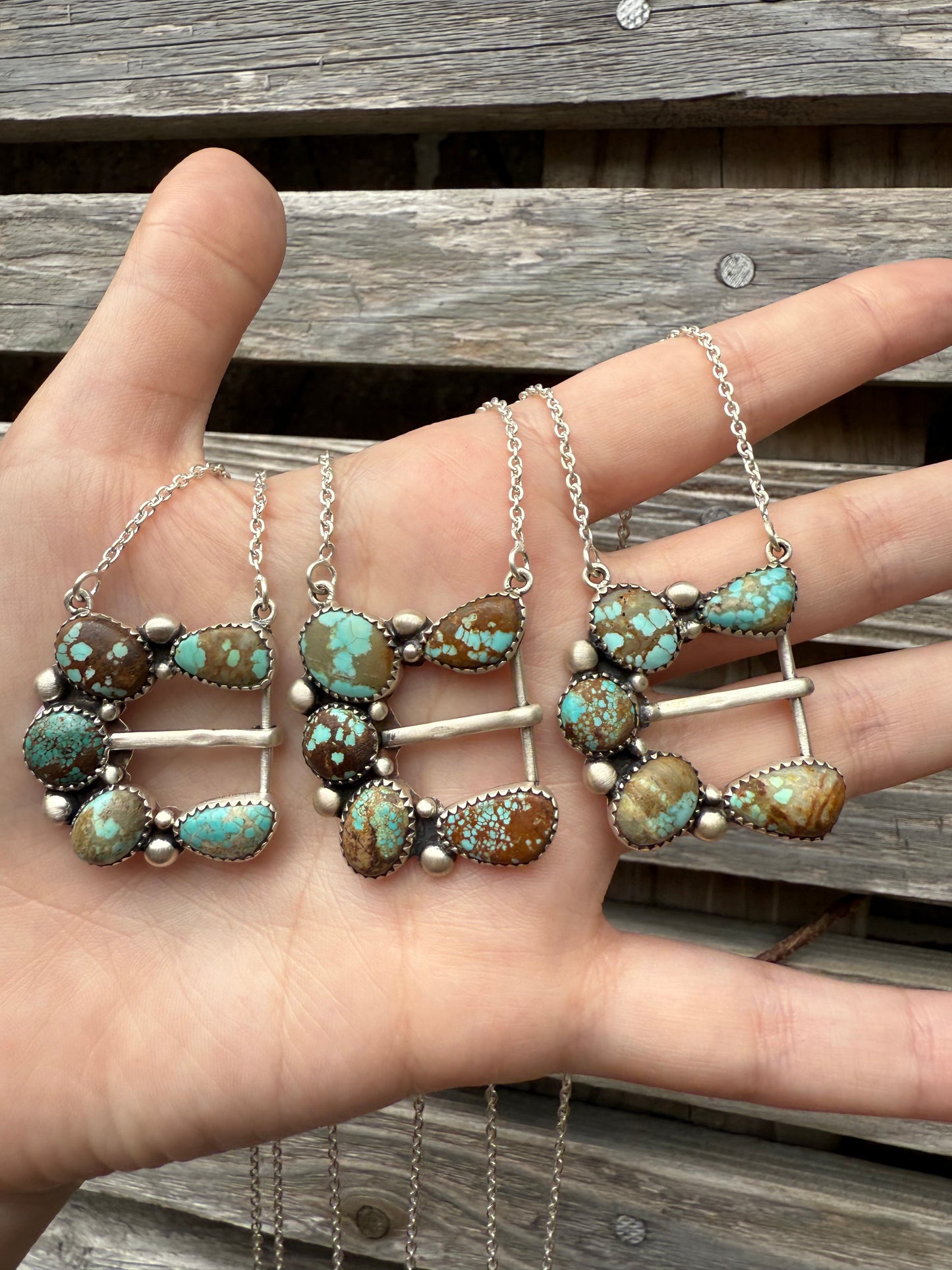 Belt Buckle Premium Turquoise Sterling Silver Necklace