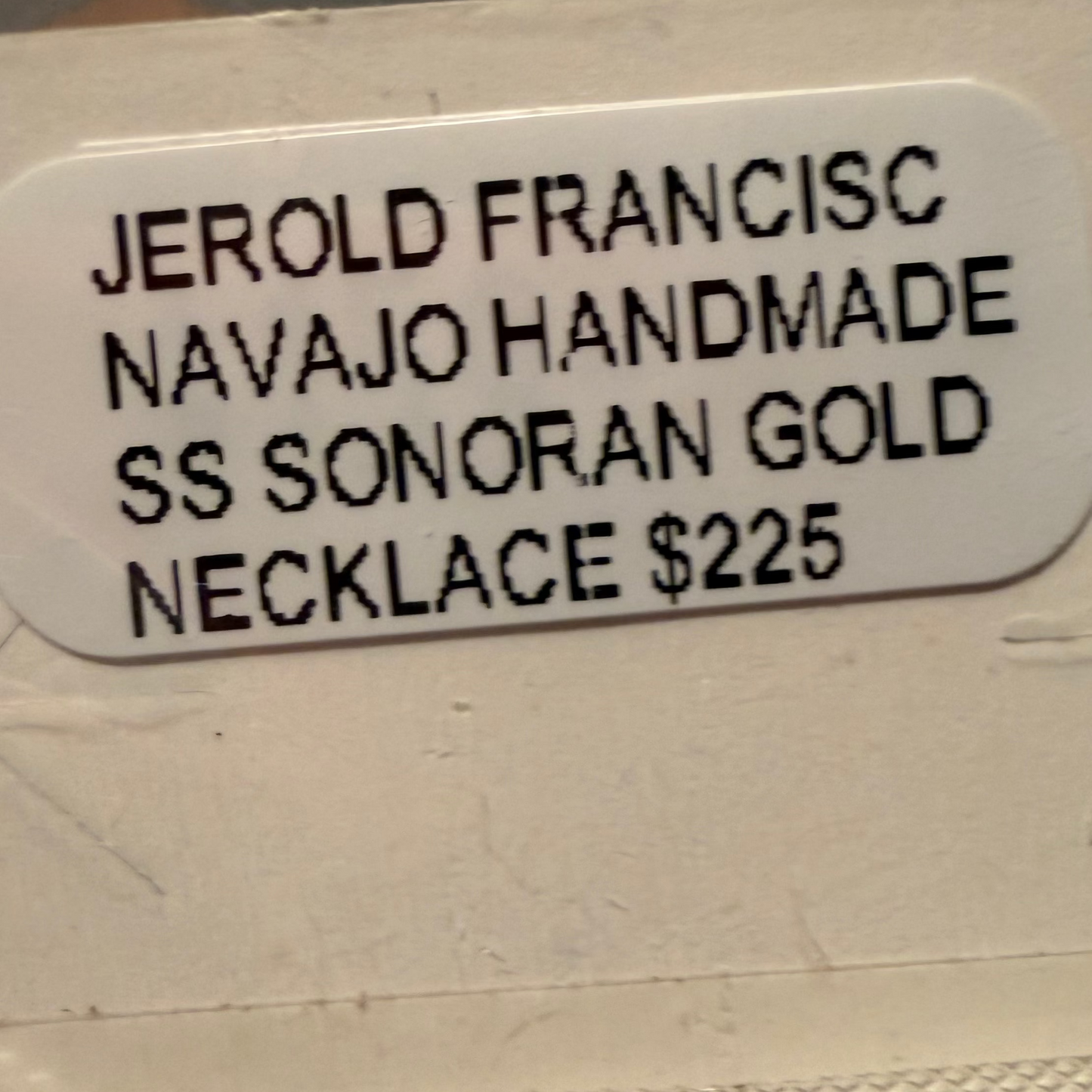 Navajo Sonoran Gold Turquoise Cross Sterling Silver Necklace by Jerold Francisco