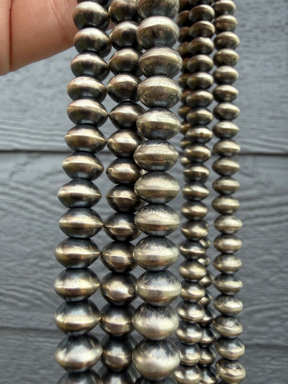 Navajo Pearl 7 MM Handmade Necklace - 14 Inch, 16 Inch or 22 Inch