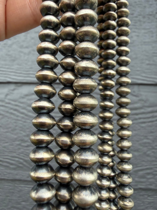 Navajo Pearl 7 MM Handmade Necklace - 14 Inch, 16 Inch or 22 Inch