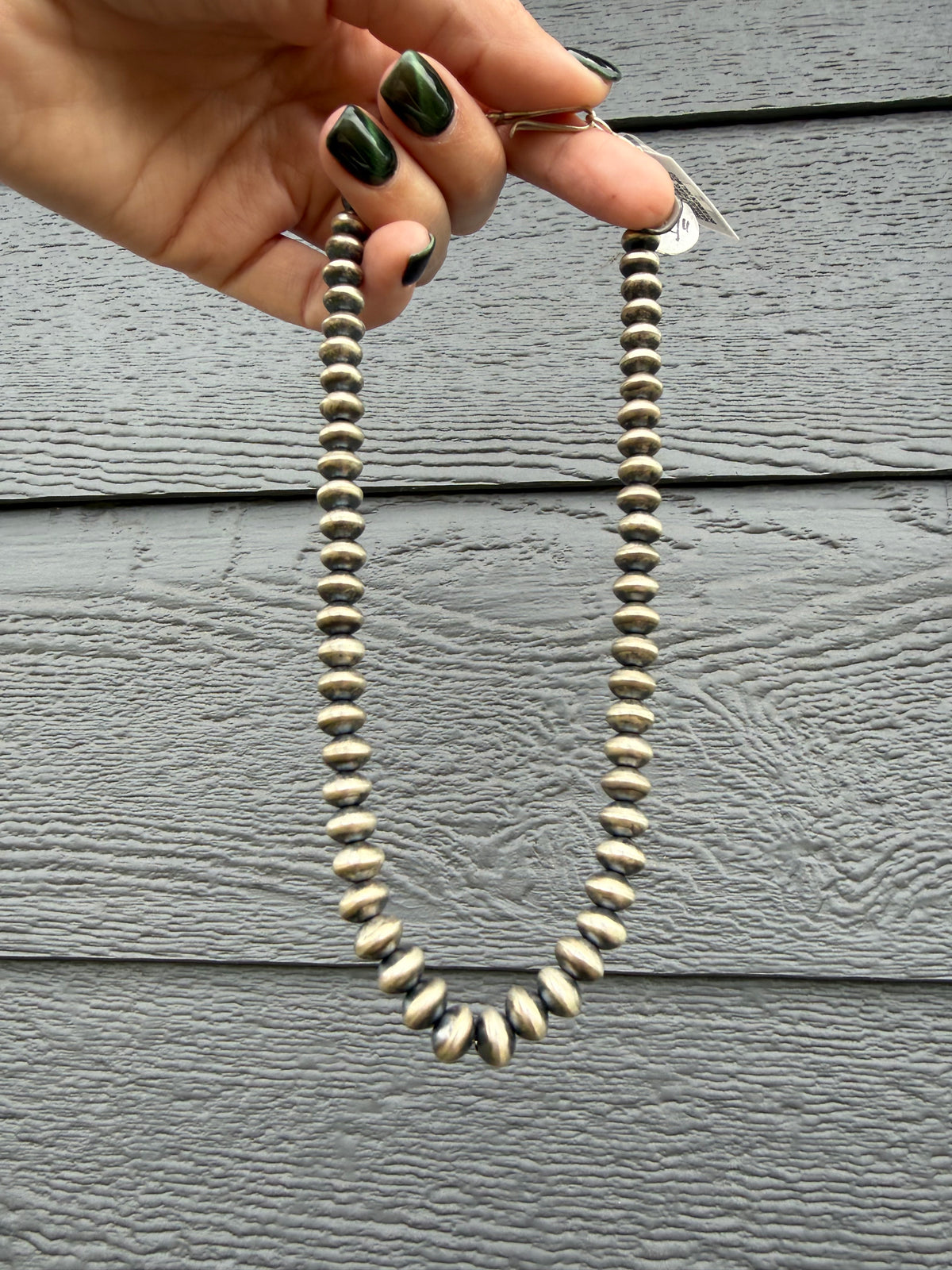 Navajo Pearl 7 MM Handmade Necklace - 14 Inch, 16 Inch or 22 Inch