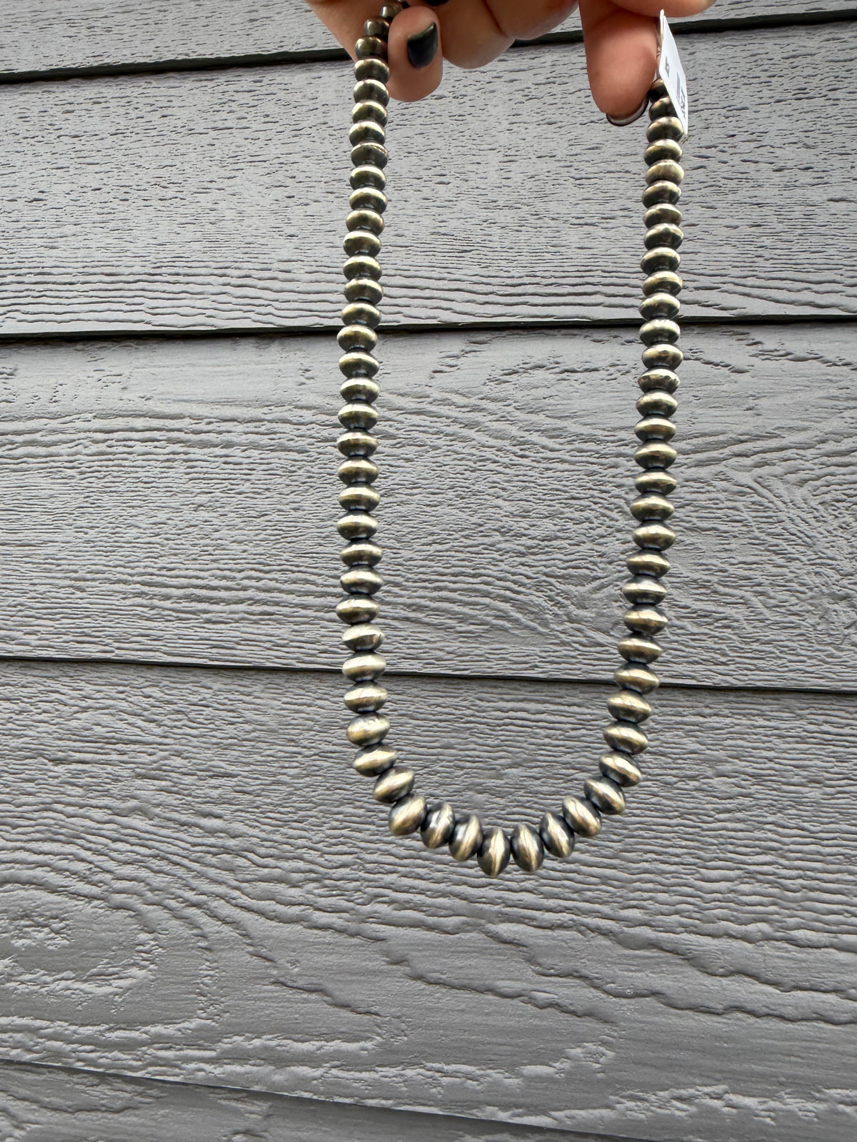 Navajo Pearl 7 MM Handmade Necklace - 14 Inch, 16 Inch or 22 Inch