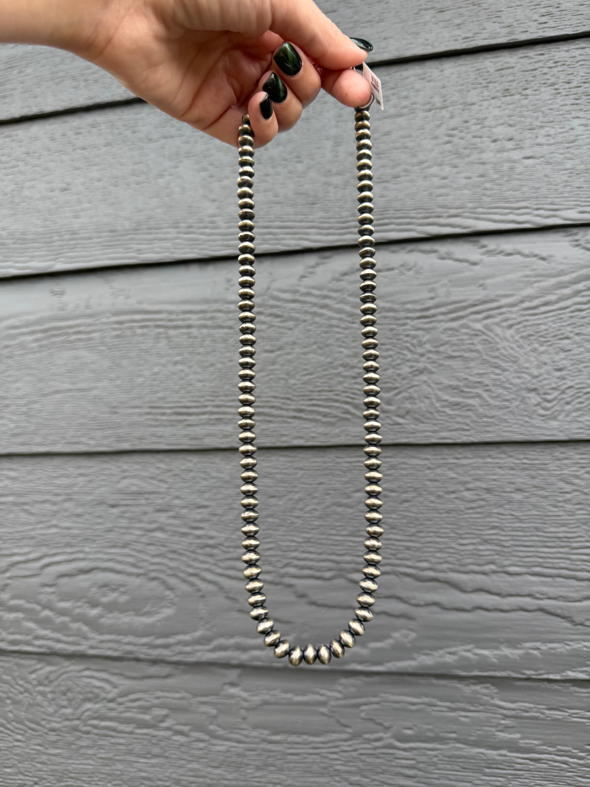 Navajo Pearl 7 MM Handmade Necklace - 14 Inch, 16 Inch or 22 Inch