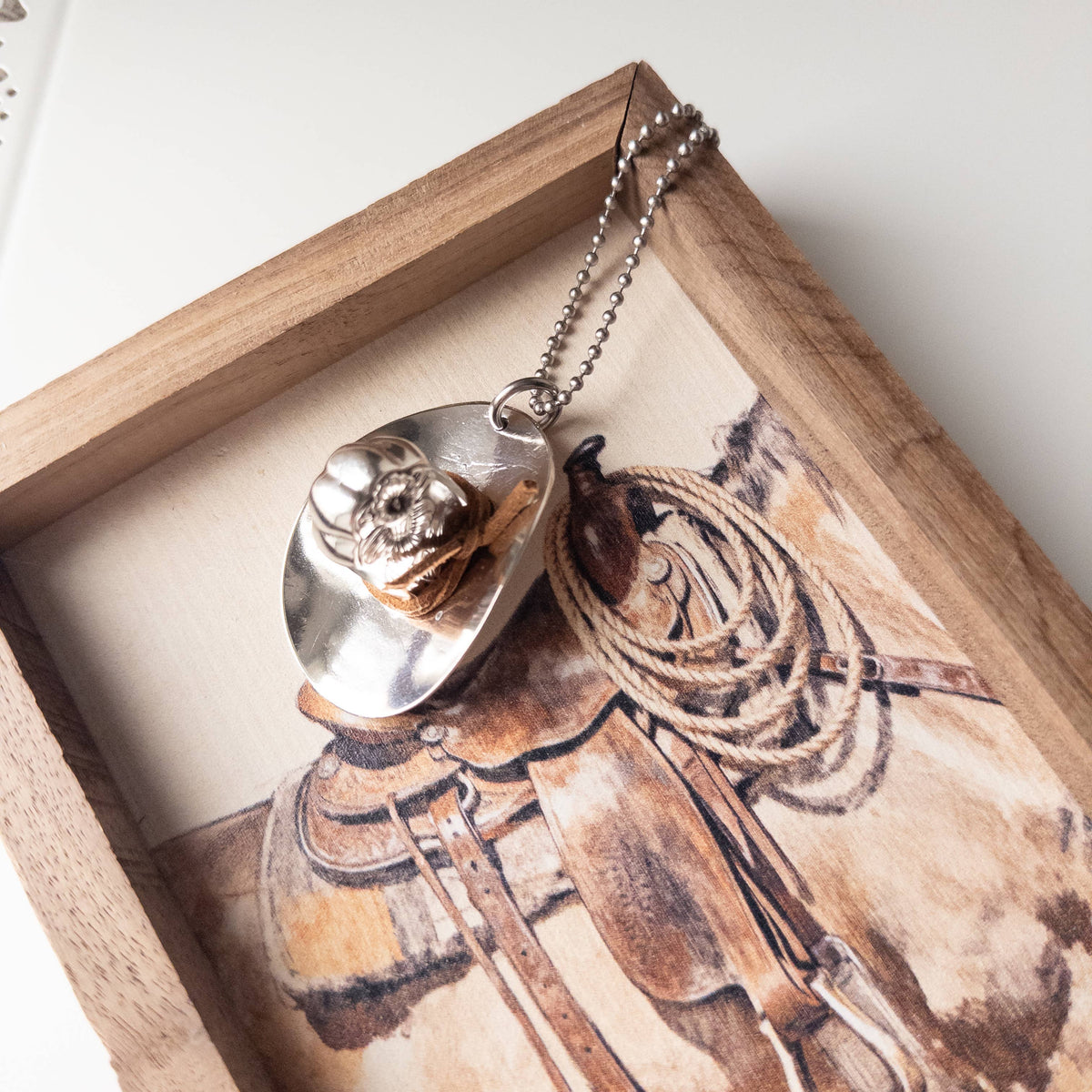 Spoon Cowboy Hat Keychain/Car Charm