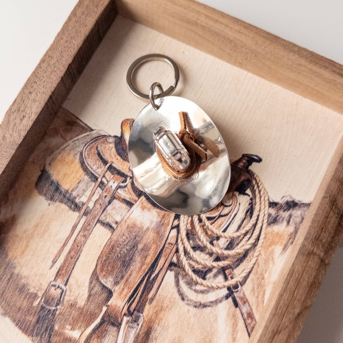 Spoon Cowboy Hat Keychain/Car Charm