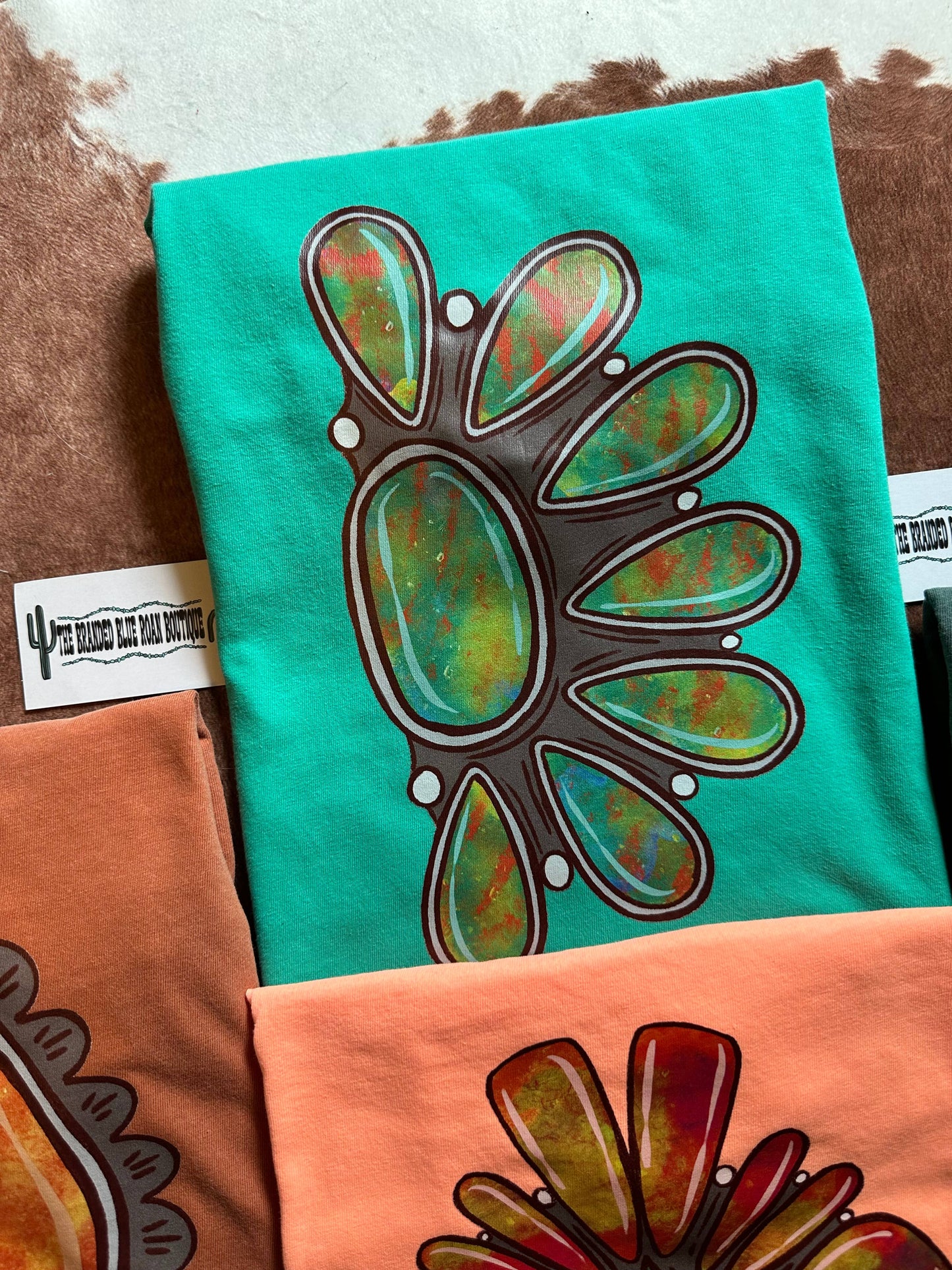 Halfsies Cluster Turquoise Jewel - Comfort Colors Graphic T-Shirt