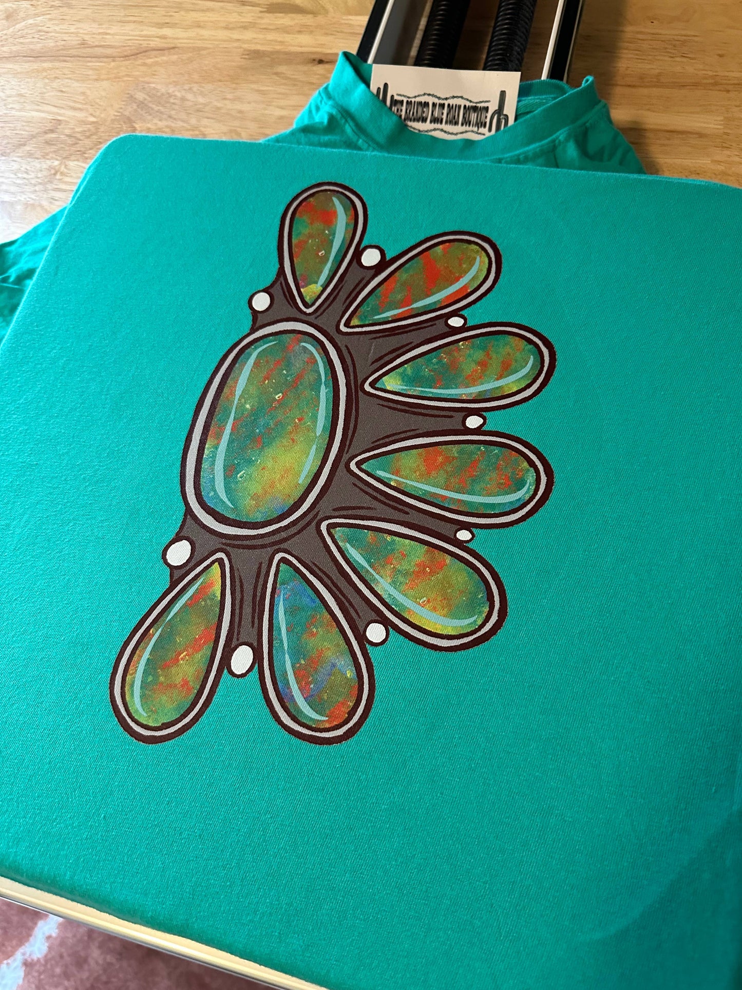 Halfsies Cluster Turquoise Jewel - Comfort Colors Graphic T-Shirt