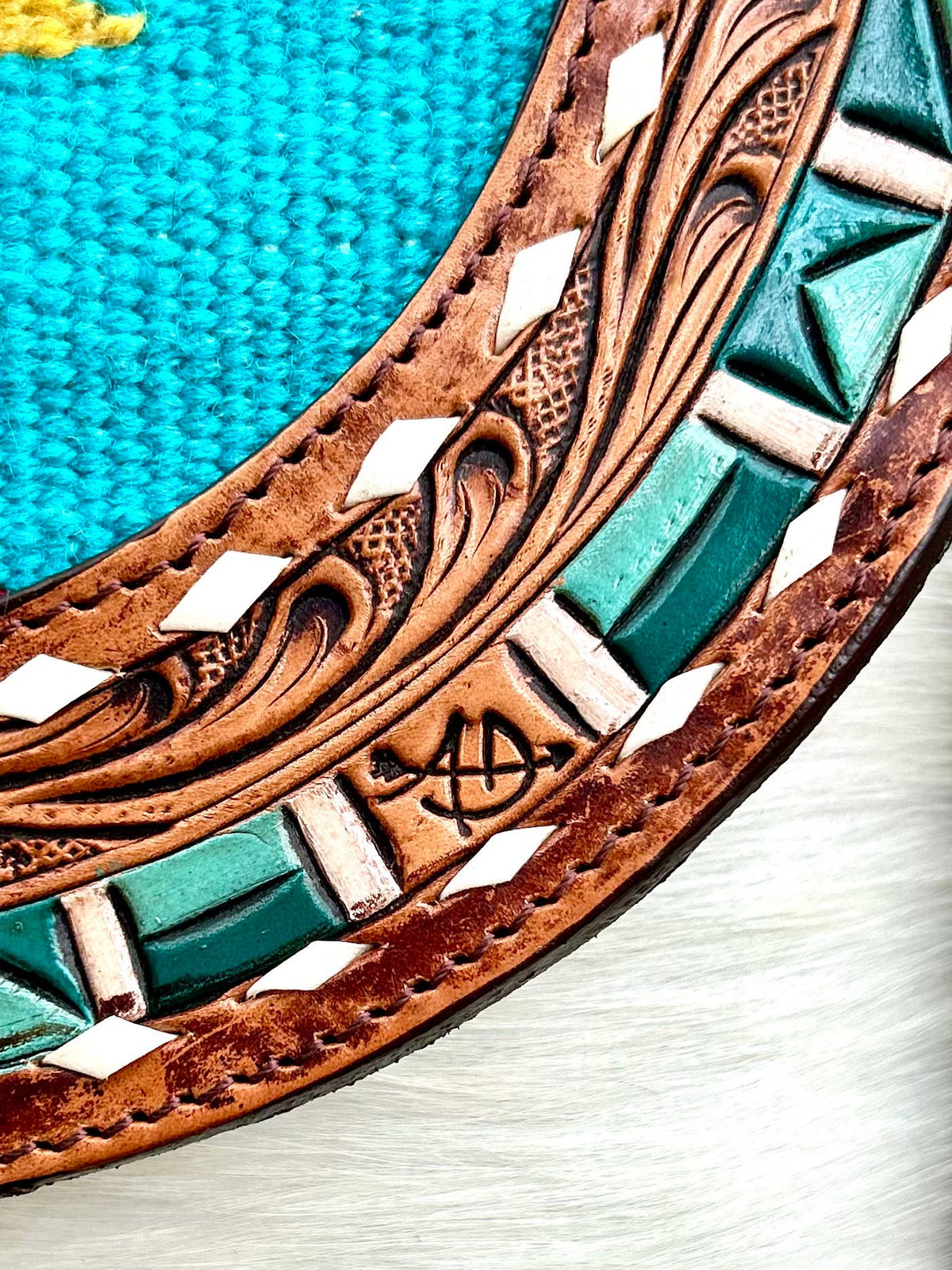 Upcycled LV Cowhide Leather Fringe Crossbody Bag Western